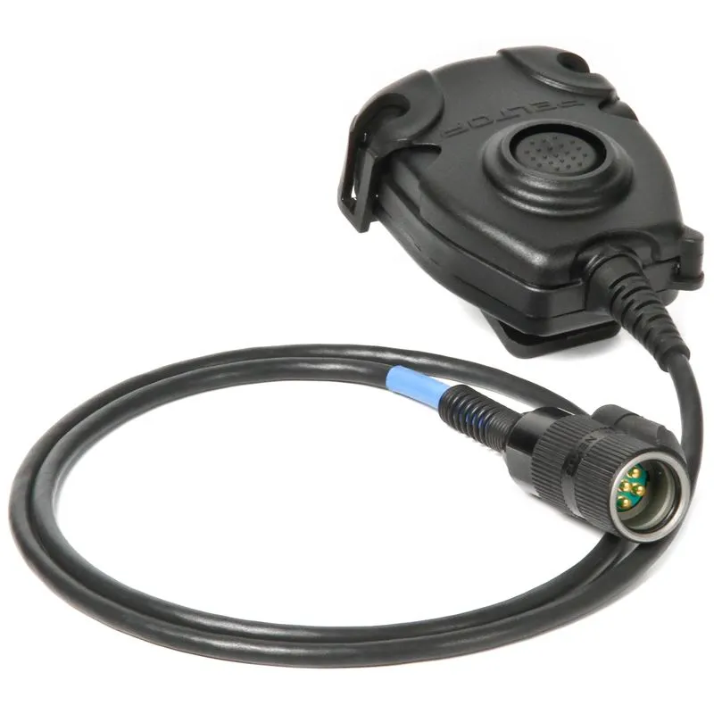 3M PELTOR Push-To-Talk Adapter for Radios with 6-PIN MIL-C-55116 Connector