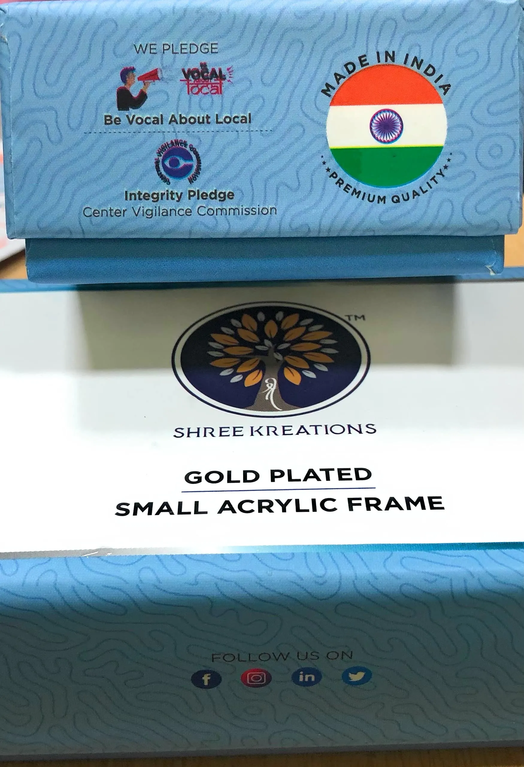 shree kreations Nitai Gauranga Table Top Photo Frames for Gift Puja Home Decor & Car Dashboard